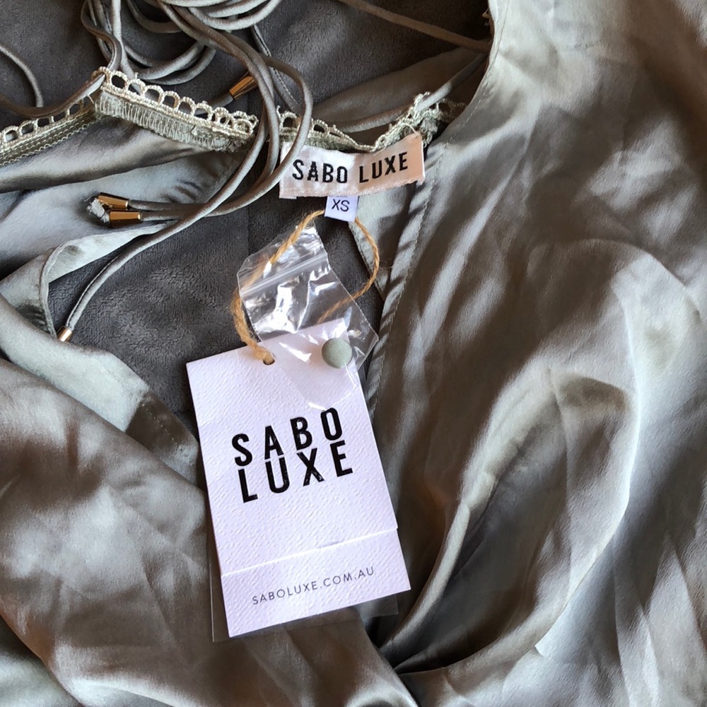 Sabo Luxe sage green playsuit - Picture 3 of 4